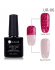 UR SUGAR termiczny Ultra cienkie Glitter 3 kolory Soak Off żel UV kolor-zmiana płatek śniegu temperatury zmiana koloru żel żel d