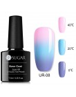 UR SUGAR termiczny Ultra cienkie Glitter 3 kolory Soak Off żel UV kolor-zmiana płatek śniegu temperatury zmiana koloru żel żel d