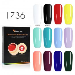 Venalisa żel lakier 5 ml 180 czyste kolory Soak Off żel UV LED DIY francuski CANNI żel polski Nail Design malowanie kolor żel la