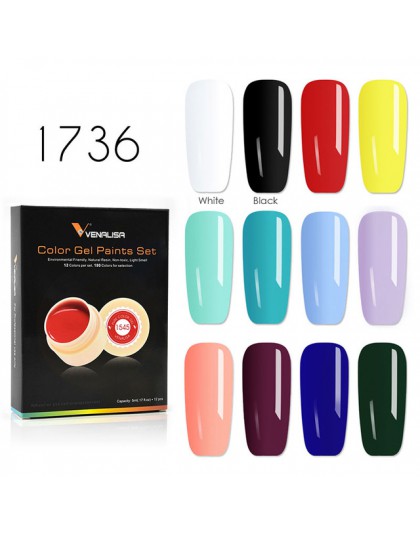 Venalisa żel lakier 5 ml 180 czyste kolory Soak Off żel UV LED DIY francuski CANNI żel polski Nail Design malowanie kolor żel la