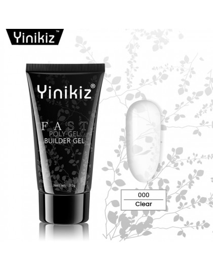 Yinikiz Poly Gel 30g UV szybkie Builder rozszerzenie wzmocnienie kamuflaż LED UV Polygel do paznokci lakier do paznokci żel pols