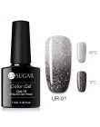 UR SUGAR termiczny Ultra cienkie Glitter 3 kolory Soak Off żel UV kolor-zmiana płatek śniegu temperatury zmiana koloru żel żel d