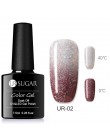 UR SUGAR termiczny Ultra cienkie Glitter 3 kolory Soak Off żel UV kolor-zmiana płatek śniegu temperatury zmiana koloru żel żel d