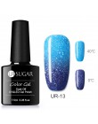 UR SUGAR termiczny Ultra cienkie Glitter 3 kolory Soak Off żel UV kolor-zmiana płatek śniegu temperatury zmiana koloru żel żel d