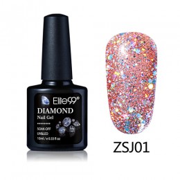 Elite99 10 ML diamentowy żel do paznokci brokat LED UV żelowy żel do Manicure błyszczące cekiny Soak Off żel polski paznokci Ver