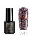 ROSALIND lakier hybrydowy Soak Off żel UV żel lak do paznokci zestaw do polerowania Top lakier bazowy do Manicure żel brokat Sem