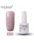 Clou Beaute 15 ml żel UV lakier do paznokci 244 kolory lakier brokat bazy warstwa wierzchnia lakier do paznokci vernis semi perm