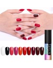 LILYCUTE seria nago lakier do paznokci 5 ml fioletowy czerwony czarny szary Soak Off lakier żelowy UV klej lakier do manicure la