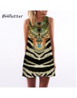 BHflutter letnia sukienka kobiety nowy 2018 moda czerwone usta druku słodkie sukienka na imprezę bez rękawów z O neck na co dzie