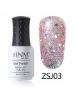 HNM 8 ML diament lampa UV LED paznokci żel Bling Glitter farby Gellak Soak Off Semi Permanent szczęście lakier emalia żel polski