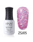 HNM 8 ML diament lampa UV LED paznokci żel Bling Glitter farby Gellak Soak Off Semi Permanent szczęście lakier emalia żel polski