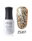 HNM 8 ML diament lampa UV LED paznokci żel Bling Glitter farby Gellak Soak Off Semi Permanent szczęście lakier emalia żel polski