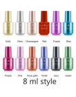 8/18 ml moda lustro efekt metaliczny lakier do paznokci purpurowa róża złota srebrny chrom lakier do paznokci do paznokci lakier