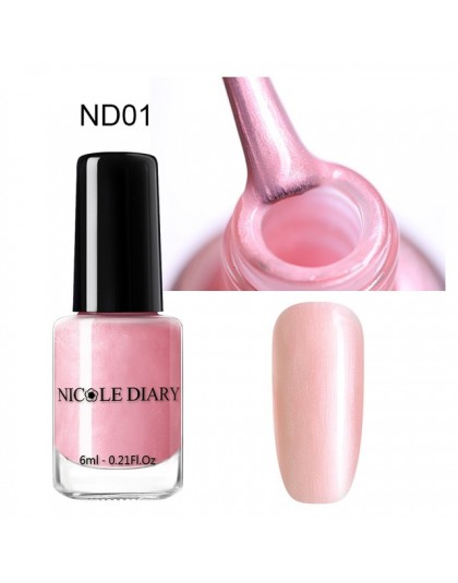 NICOLE pamiętnik 6 ml perłowy Rainbow lakier do paznokci Peel-off na bazie wody lakier do paznokci Manicure Nail Art dekoracje p