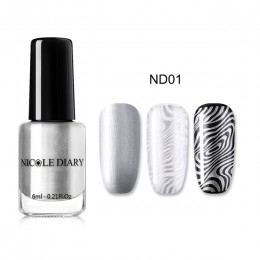 NICOLE pamiętnik metalowe tłoczenia lakier do paznokci Pure do paznokci kolor druku tłoczenia polski Nail Art Shimmer DIY lakier