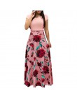 W stylu Vintage kwiatowy Print długa sukienka patchworkowa kobiet 2019 na co dzień z krótkim rękawem sukienka na imprezę eleganc
