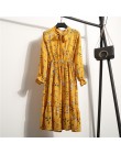 Jesień szyfonowa koszula sukienki biurowe chusta Polka Dot sukienki w stylu Vintage kobiety sukienka 2019 wiosna na co dzień cze