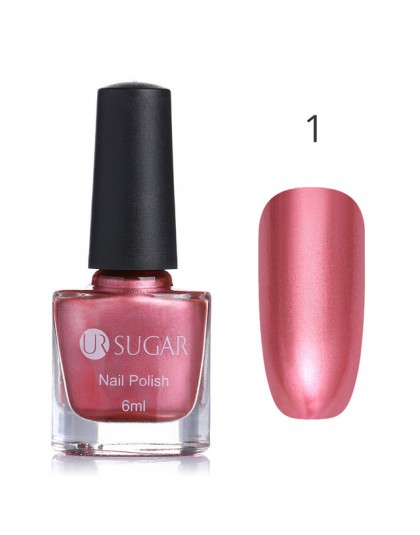 UR SUGAR 6 ml lustro efekt metaliczny lakier do paznokci purpurowa róża złota srebrny chrom lakier do paznokci do paznokci lakie