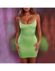 Seksowna Mini sukienka satynowa Sexi Slim Fit Bodycon na imprezę neonowa zielony różowa