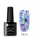 UR SUGAR 7.5 ml holograficzny brokatowy żel do paznokci polski błyszczący brokat cekiny żel UV lakier Rainbow Laser Soak Off żel