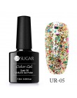 UR SUGAR 7.5 ml holograficzny brokatowy żel do paznokci polski błyszczący brokat cekiny żel UV lakier Rainbow Laser Soak Off żel