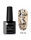 UR SUGAR 7.5 ml holograficzny brokatowy żel do paznokci polski błyszczący brokat cekiny żel UV lakier Rainbow Laser Soak Off żel