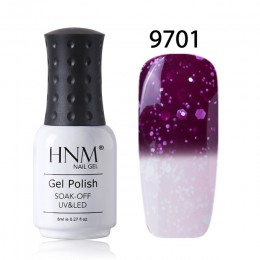 HNM 8 ml Nail polski Snowy temperatury zmiana koloru paznokci Gelpolish lakier żelowy UV Hybrid lakier lakier GelPolish tłoczeni