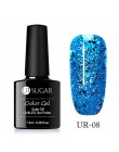 UR SUGAR 7.5 ml holograficzny brokatowy żel do paznokci polski błyszczący brokat cekiny żel UV lakier Rainbow Laser Soak Off żel