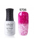 HNM 8 ml Nail polski Snowy temperatury zmiana koloru paznokci Gelpolish lakier żelowy UV Hybrid lakier lakier GelPolish tłoczeni