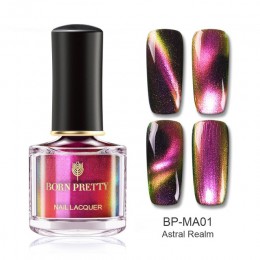 BORN PRETTY 6 ml kameleon 3D magnetyczny lakier do paznokci kocie oko Aurora serii Manicure lakier do paznokci magnetyczny czarn