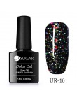 UR SUGAR 7.5 ml holograficzny brokatowy żel do paznokci polski błyszczący brokat cekiny żel UV lakier Rainbow Laser Soak Off żel