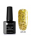 UR SUGAR 7.5 ml holograficzny brokatowy żel do paznokci polski błyszczący brokat cekiny żel UV lakier Rainbow Laser Soak Off żel