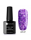 UR SUGAR 7.5 ml holograficzny brokatowy żel do paznokci polski błyszczący brokat cekiny żel UV lakier Rainbow Laser Soak Off żel