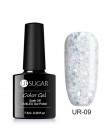 UR SUGAR 7.5 ml holograficzny brokatowy żel do paznokci polski błyszczący brokat cekiny żel UV lakier Rainbow Laser Soak Off żel