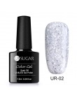 UR SUGAR 7.5 ml holograficzny brokatowy żel do paznokci polski błyszczący brokat cekiny żel UV lakier Rainbow Laser Soak Off żel