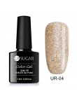 UR SUGAR 7.5 ml holograficzny brokatowy żel do paznokci polski błyszczący brokat cekiny żel UV lakier Rainbow Laser Soak Off żel