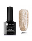 UR SUGAR 7.5 ml holograficzny brokatowy żel do paznokci polski błyszczący brokat cekiny żel UV lakier Rainbow Laser Soak Off żel