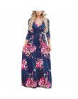 Kobiety lato kwiatowy Print sukienka w dużym rozmiarze w stylu Boho długa plaża sukienka wieczorne Party długa bandaż Bodycon su