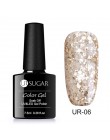 UR SUGAR 7.5 ml holograficzny brokatowy żel do paznokci polski błyszczący brokat cekiny żel UV lakier Rainbow Laser Soak Off żel