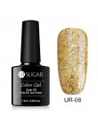 UR SUGAR 7.5 ml holograficzny brokatowy żel do paznokci polski błyszczący brokat cekiny żel UV lakier Rainbow Laser Soak Off żel