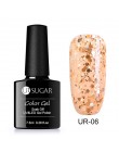 UR SUGAR 7.5 ml holograficzny brokatowy żel do paznokci polski błyszczący brokat cekiny żel UV lakier Rainbow Laser Soak Off żel