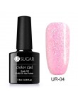 UR SUGAR 7.5 ml holograficzny brokatowy żel do paznokci polski błyszczący brokat cekiny żel UV lakier Rainbow Laser Soak Off żel