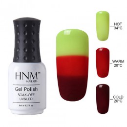 H & m 8 ml 32 kolory Thermo zmienia lakier do paznokci zmiana temperatury kolor lampa UV LED Top Primer szczęście lakier do pazn