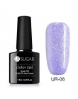 UR SUGAR 7.5 ml holograficzny brokatowy żel do paznokci polski błyszczący brokat cekiny żel UV lakier Rainbow Laser Soak Off żel