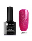 UR SUGAR 7.5 ml holograficzny brokatowy żel do paznokci polski błyszczący brokat cekiny żel UV lakier Rainbow Laser Soak Off żel