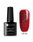 UR SUGAR 7.5 ml holograficzny brokatowy żel do paznokci polski błyszczący brokat cekiny żel UV lakier Rainbow Laser Soak Off żel