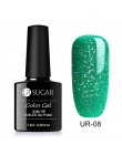 UR SUGAR 7.5 ml holograficzny brokatowy żel do paznokci polski błyszczący brokat cekiny żel UV lakier Rainbow Laser Soak Off żel