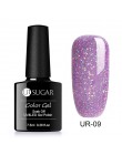 UR SUGAR 7.5 ml holograficzny brokatowy żel do paznokci polski błyszczący brokat cekiny żel UV lakier Rainbow Laser Soak Off żel