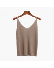 NIJIUDING lato bluzka damska bluzki na co dzień błyszczące Ice Silk dzianiny Camis kamizelka bez rękawów Sexy głęboki dekolt w s