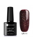 UR SUGAR 7.5 ml holograficzny brokatowy żel do paznokci polski błyszczący brokat cekiny żel UV lakier Rainbow Laser Soak Off żel